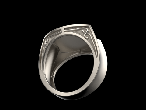 Initial signet ring model 1032 3D printmodel
