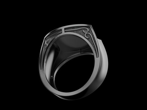 Initial signet ring model 1032 3D printmodel