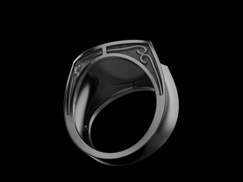 Initial signet ring model 1032 3D Print Model