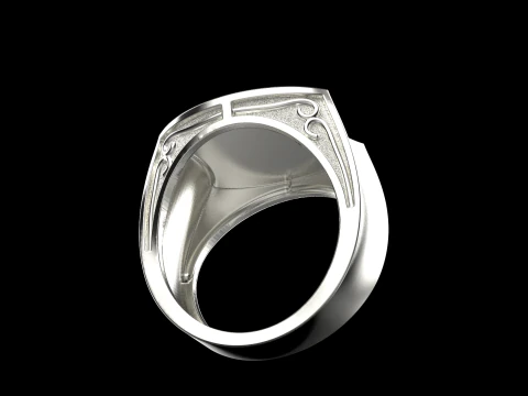 Initial signet ring model 1032 3D Print Model