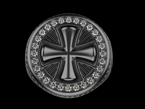 Signet cross ring model 1031 3D-printmodel