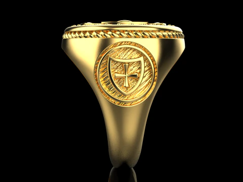 Signet cross ring model 1031 3D Print Model