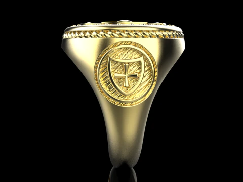 Signet cross ring model 1031 3D Print Model
