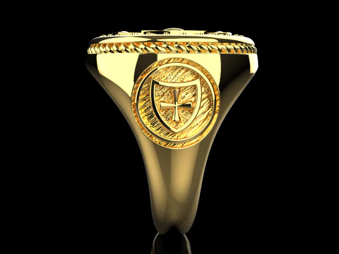 Signet cross ring model 1031 3D Print Model