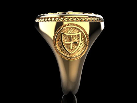 Signet cross ring model 1031 3D Print Model