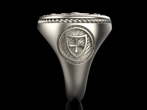Signet cross ring model 1031 3D Print Model