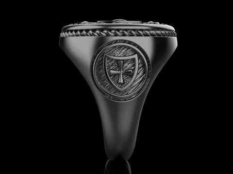 Signet cross ring model 1031 3D Print Model