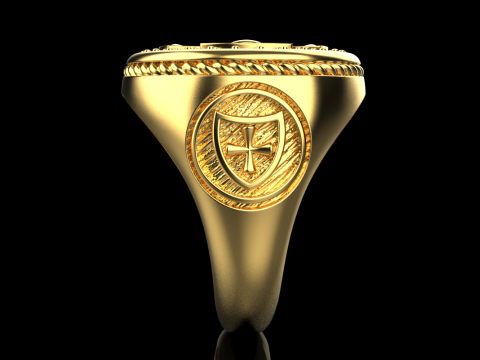 Signet cross ring model 1031 3D-printmodel
