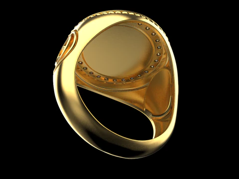 Signet cross ring model 1031 3D Print Model