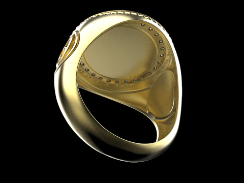 Signet cross ring model 1031 3D Print Model