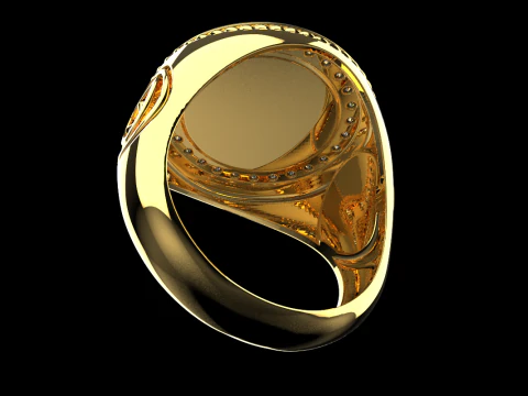 Signet cross ring model 1031 3D Print Model