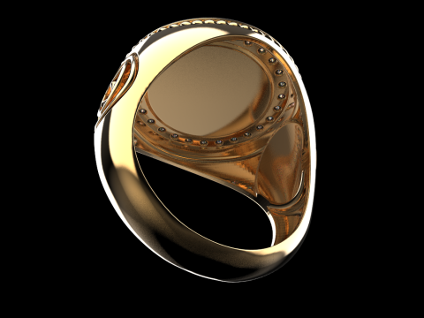 Signet cross ring model 1031 3D-printmodel
