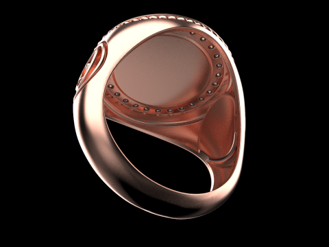 Signet cross ring model 1031 3D-printmodel