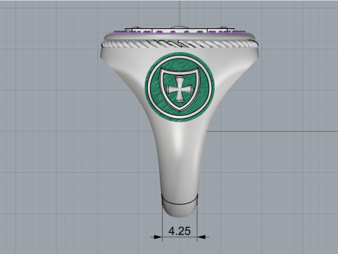 Signet cross ring model 1031 3D-printmodel