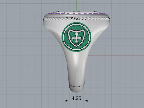 Signet cross ring model 1031 3D Print Model