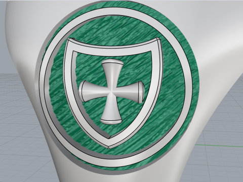 Signet cross ring model 1031 3D-printmodel