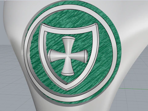 Signet cross ring model 1031 3D Print Model