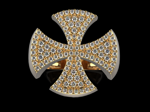 Signet cross ring model 1031 3D Print Model