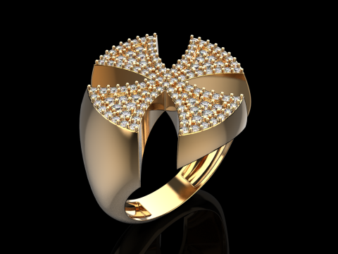 Signet cross ring model 1031 3D 프린트 모델