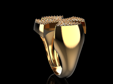 Signet cross ring model 1031 3D 프린트 모델