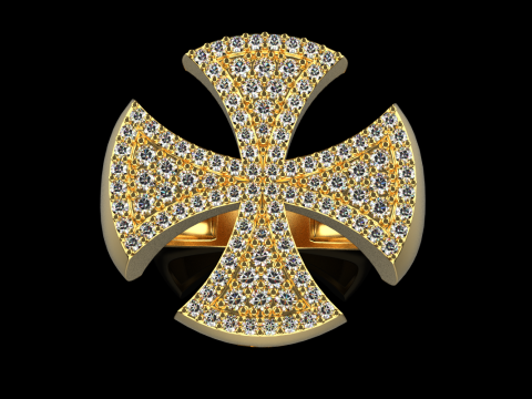 Signet cross ring model 1031 3D 프린트 모델
