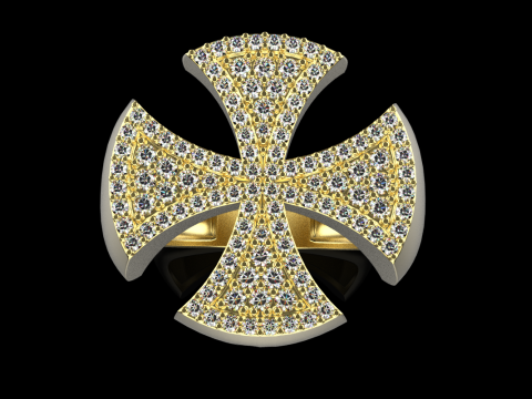 Signet cross ring model 1031 3D 프린트 모델
