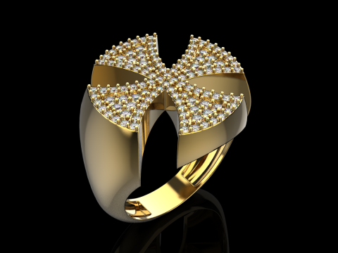 Signet cross ring model 1031 3D 프린트 모델