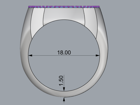 Signet cross ring model 1031 3D 프린트 모델