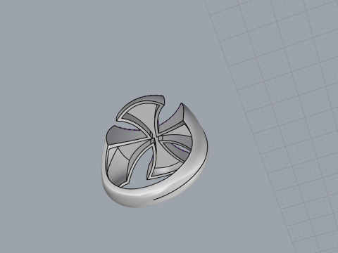 Signet cross ring model 1031 3D 프린트 모델