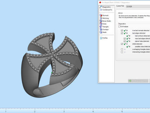 Signet cross ring model 1029 3D Print Model