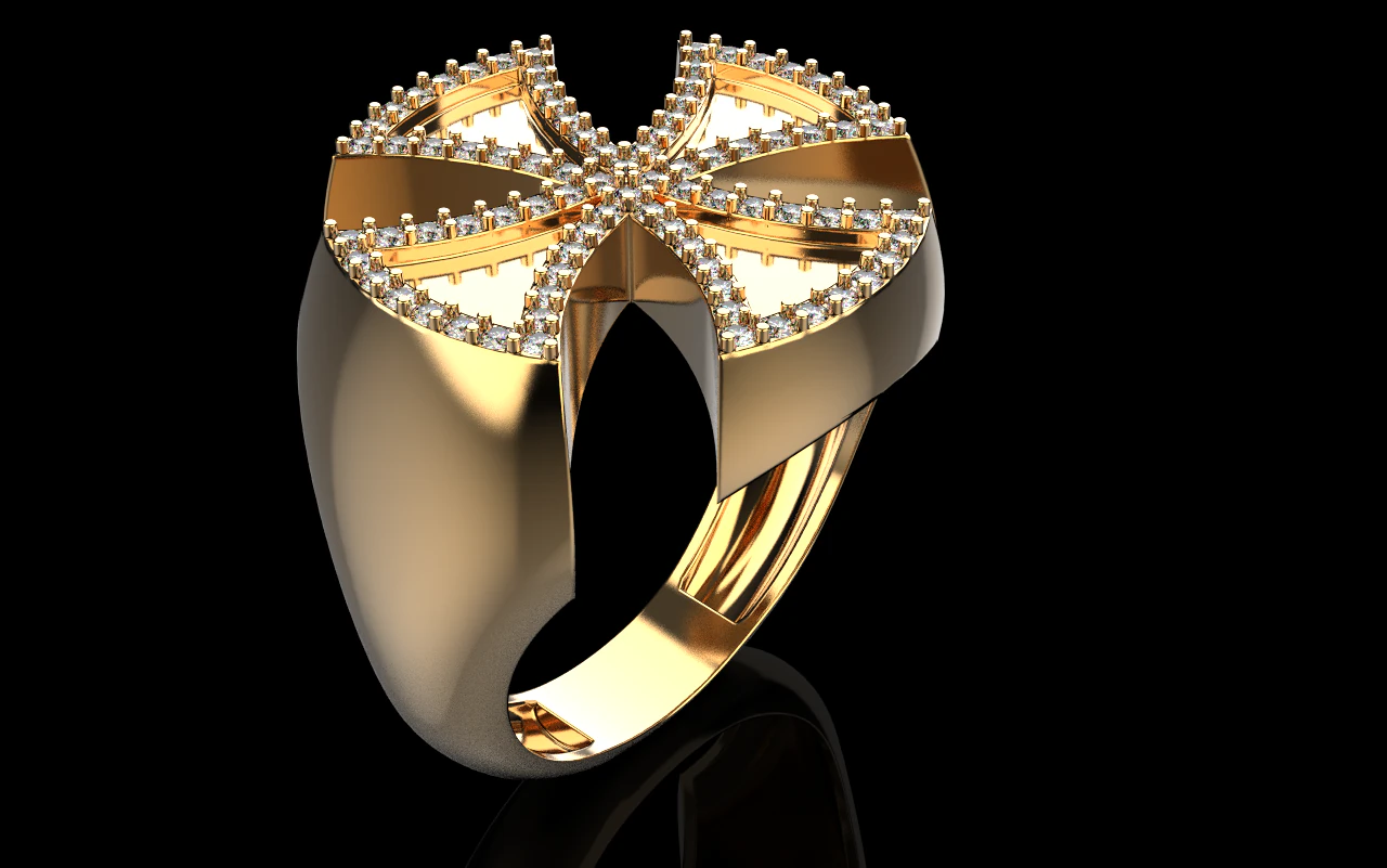 Signet cross ring model 1029 3D Print Model .c4d .max .obj .3ds .fbx .stl .blend 