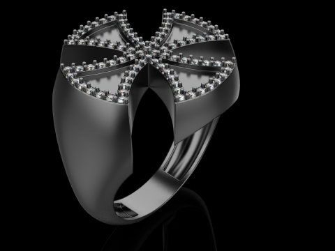 Signet cross ring model 1029 3D Print Model