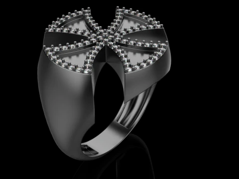 Signet cross ring model 1029 3D Print Model