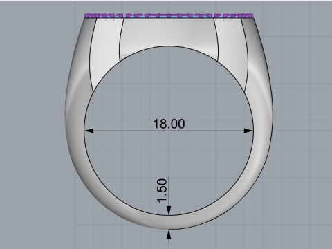 Signet cross ring model 1029 3D Print Model