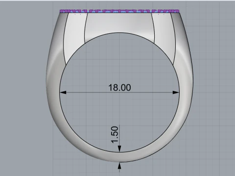 Signet cross ring model 1029 3D Print Model