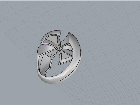 Signet cross ring model 1029 3D Print Model