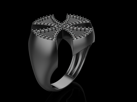 Enamel cross signet ring model 1028 3D प्रिंट मॉडल