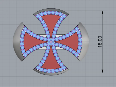 Enamel cross signet ring model 1028 3D Print Model