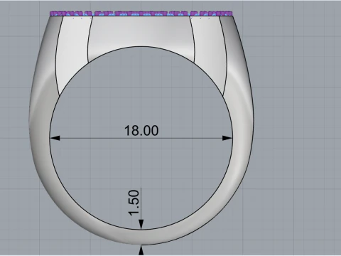Enamel cross signet ring model 1028 3D Print Model
