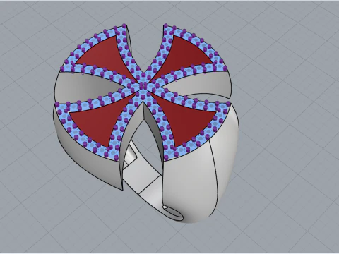 Enamel cross signet ring model 1028 3D Print Model
