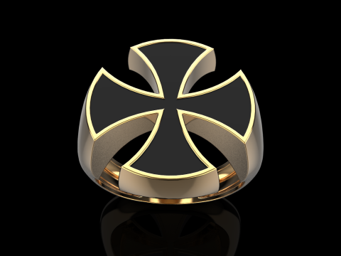 Signet cross ring model 1027 3D Print Model