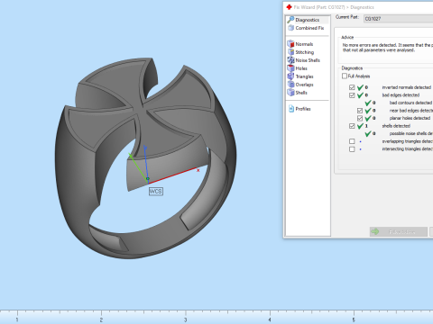 Signet cross ring model 1027 Modelo de Impressão 3D