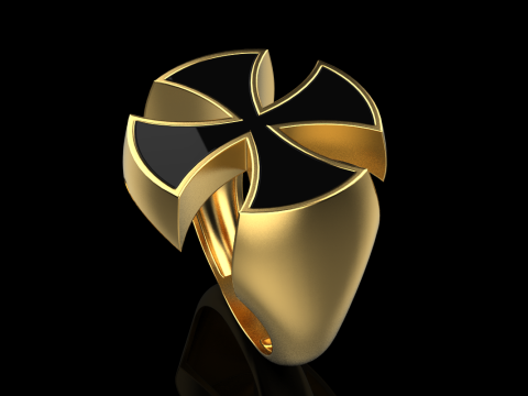 Signet cross ring model 1027 Modelo de Impressão 3D