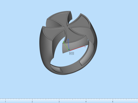 Signet cross ring model 1027 Modelo de Impressão 3D