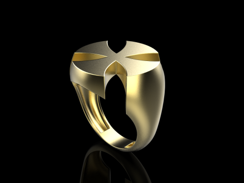 Signet cross ring model 1026 3Dプリントモデル