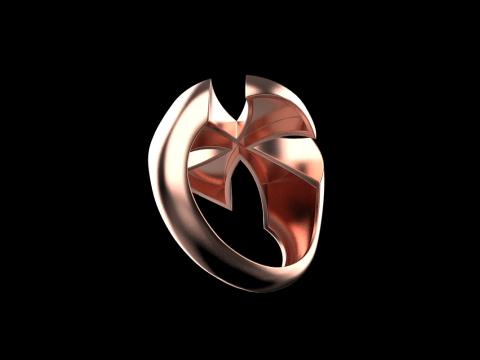 Signet cross ring model 1026 3Dプリントモデル