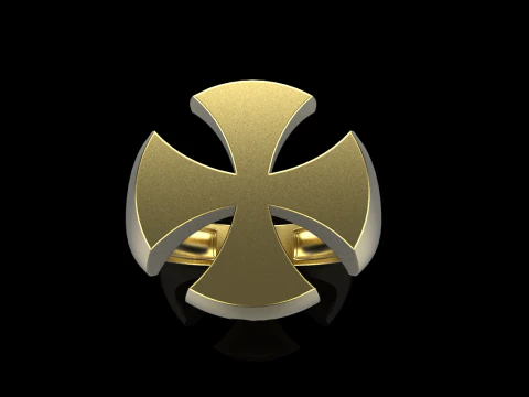 Signet cross ring model 1026 3D Print Model