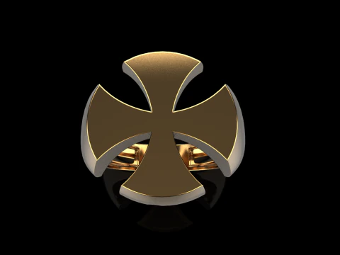 Signet cross ring model 1026 3D Print Model