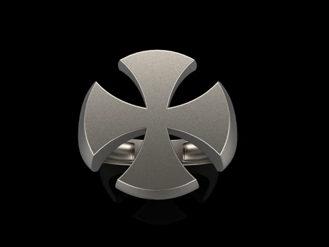 Signet cross ring model 1026 3D Print Model