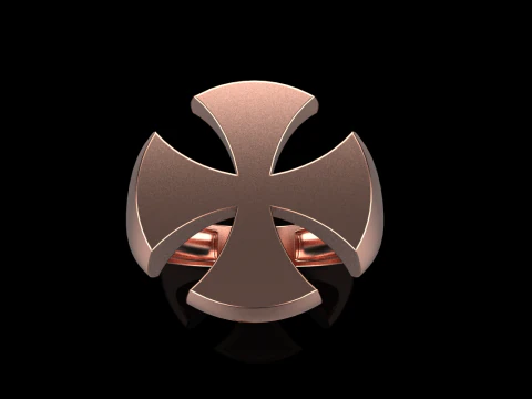 Signet cross ring model 1026 3D Print Model